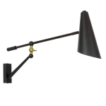 Metalowy Ruchomy Kinkiet RUNNAS - Black