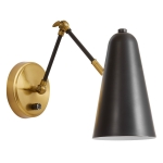 Metalowy Ruchomy Kinkiet RONAN - Black 