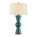 Duża Lampa Stołowa LOUVRE - Teal