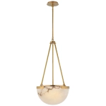 Lampa Wisząca MELANGE - Antyczny Mosiądz & Alabaster