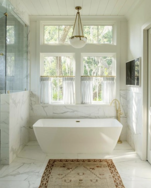 Lampa Wisząca MELANGE - Antyczny Mosiądz & Alabaster