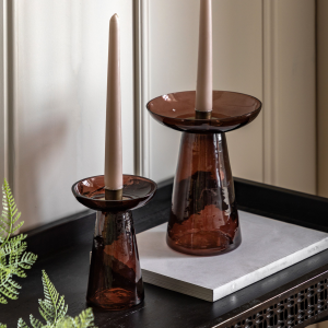 Zestaw Dwóch Świeczników DANIAL - Smoke