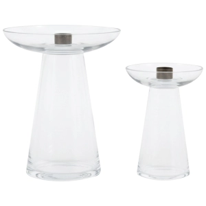 Zestaw Dwóch Świeczników DANIAL - Clear