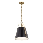 Lampa Wisząca ETCHER L - Czarny & Mosiądz