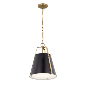Lampa Wisząca ETCHER L - Czarny & Mosiądz
