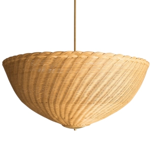 Duża Rattanowa Lampa Wisząca BRAGA - Natural