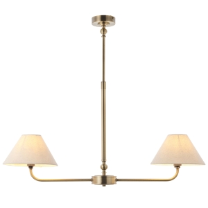 Podłużna Lampa Wisząca ESTELLE - Antyczny Mosiądz