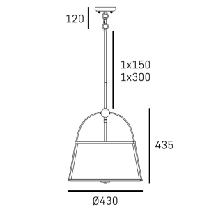 Lampa Wisząca VIVIEN M