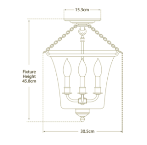 Lampa Półprzysufitowa SUSSEX - Polerowany Nikiel | Chapman & Myers 