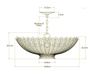 Lampa Wisząca HAMPTON L - Gild | Aerin
