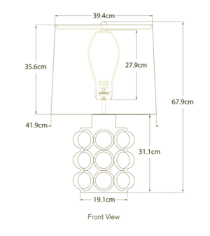 Ceramiczna Lampa Stołowa VEDRA - Polar Blue Crackle | Aerin