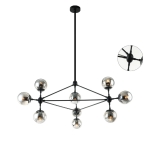 Nowoczesna lampa wisząca VERSUS Black / Smoke Glass