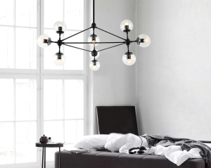 Nowoczesna lampa wisząca VERSUS Black / Transparent
