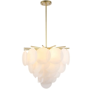 Lampa Wisząca WISH - Polerowany Mosiądz & Biel