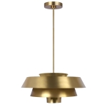 Lampa Wisząca FRESBEE GOLD - Naturalny Mosiądz