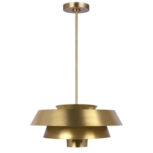Lampa Wisząca FRESBEE GOLD - Naturalny Mosiądz